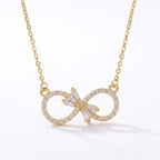 Bow cross zircon Necklace
