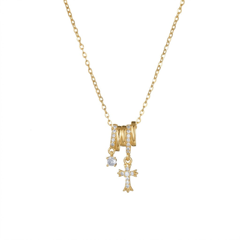 Butterfly Dolphin Moon zirconia Necklace