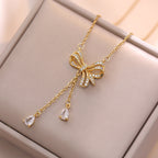 Butterfly Knot Pendant Necklace