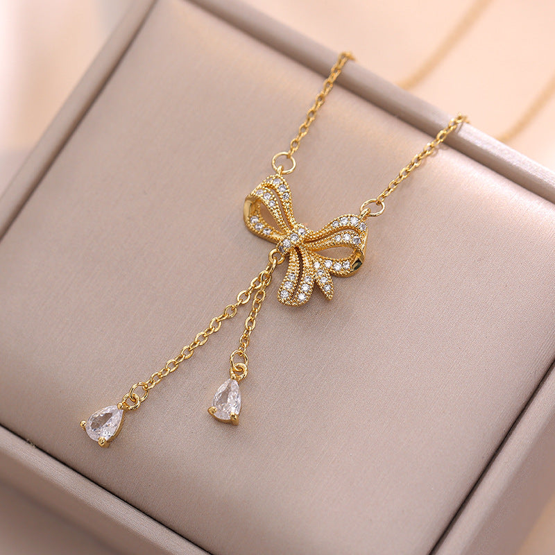 Butterfly Knot Pendant Necklace