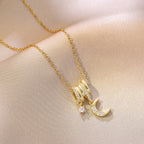 Butterfly Dolphin Moon zirconia Necklace