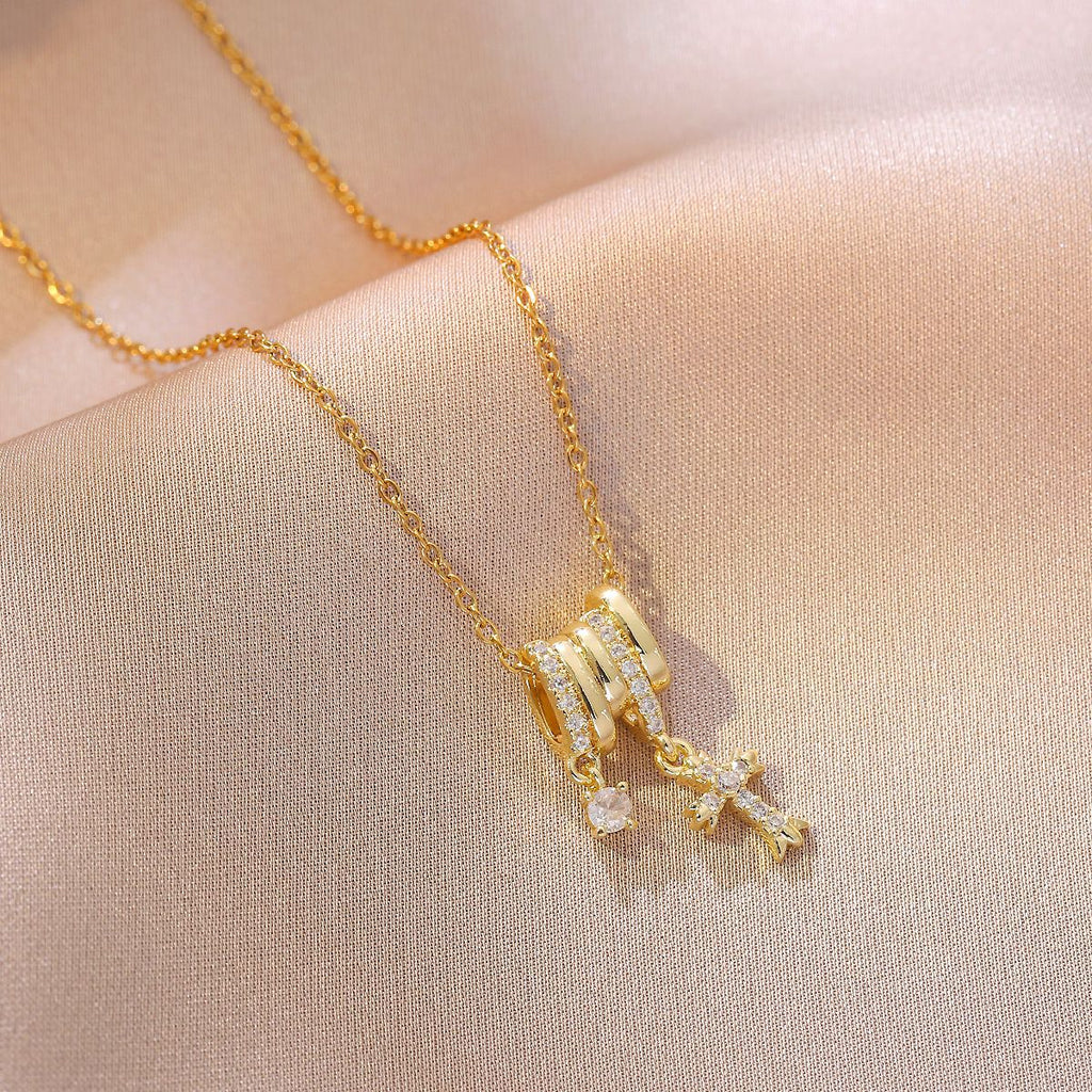 Butterfly Dolphin Moon zirconia Necklace