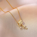Butterfly Dolphin Moon zirconia Necklace