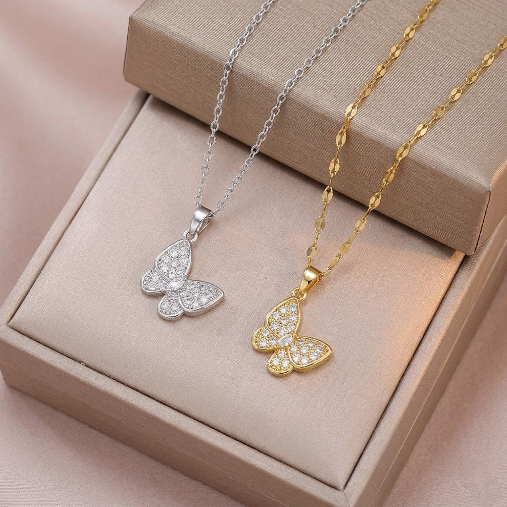Butterfly zircon Necklace