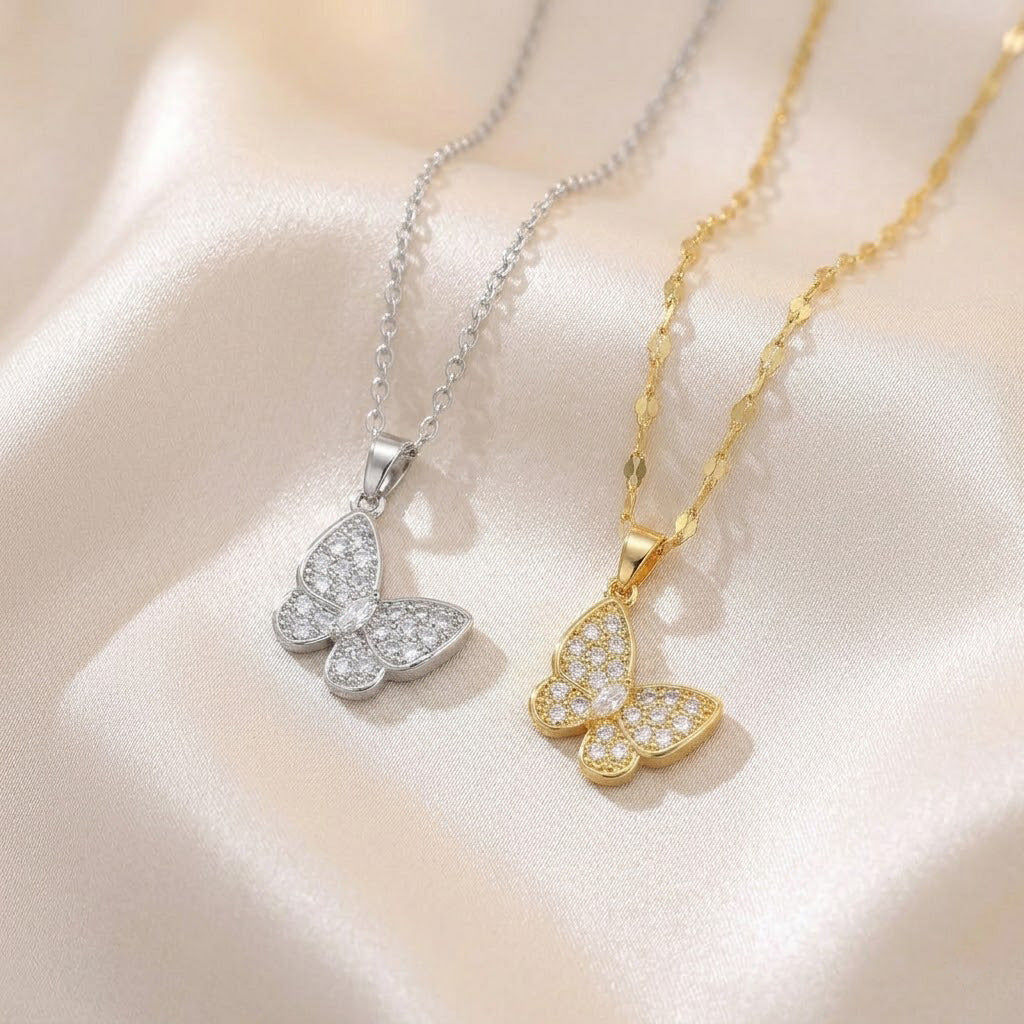 Butterfly zircon Necklace