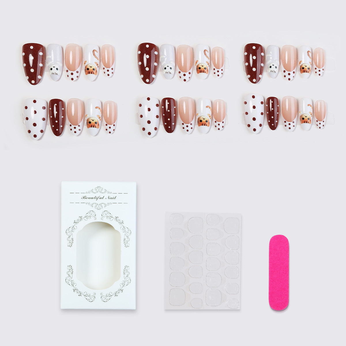 Weihnachts-Lebkuchenmann Süßigkeiten-Sterne zum Aufkleben (Press-on Nails)