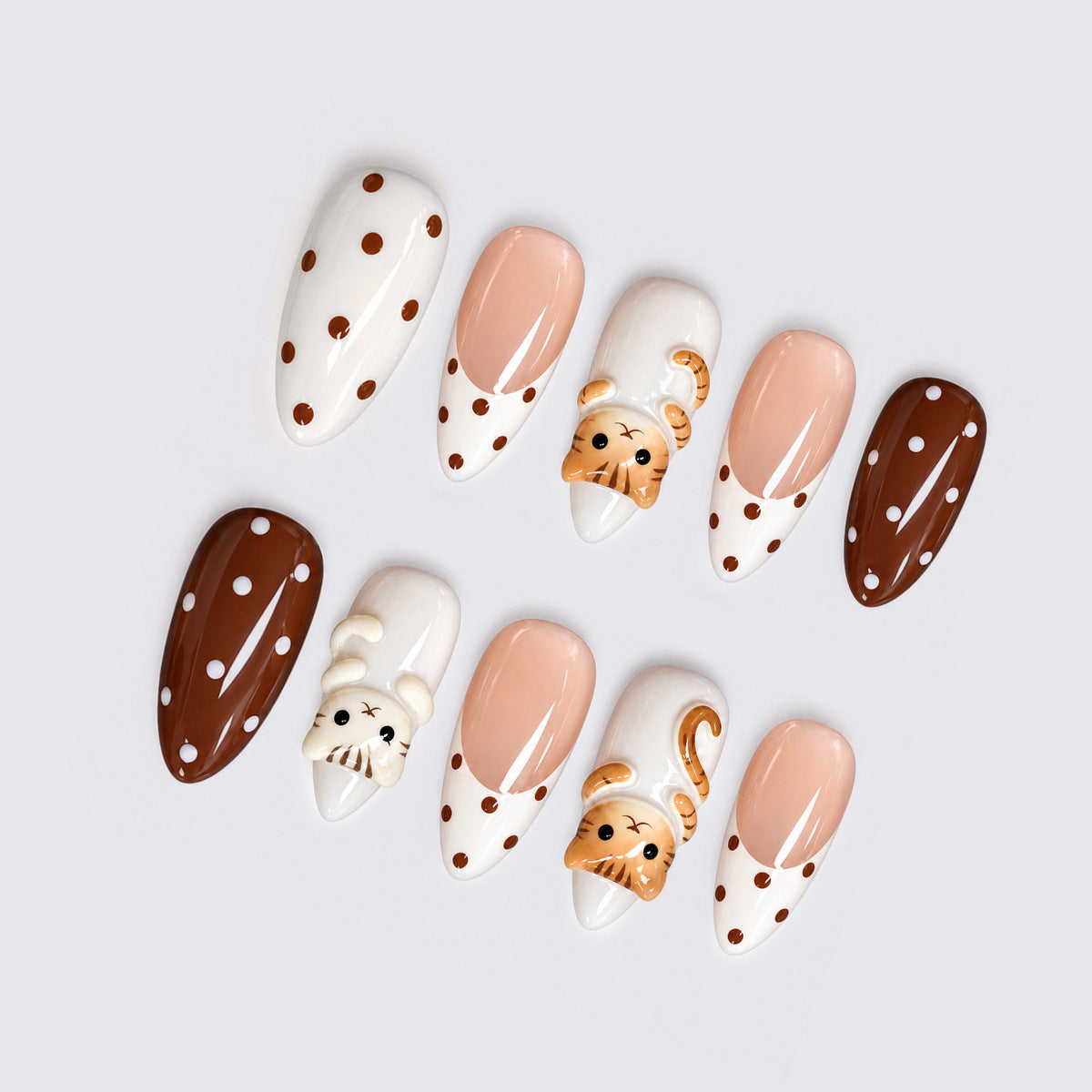 Weihnachts-Lebkuchenmann Süßigkeiten-Sterne zum Aufkleben (Press-on Nails)
