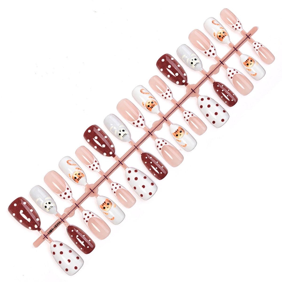 Weihnachts-Lebkuchenmann Süßigkeiten-Sterne zum Aufkleben (Press-on Nails)