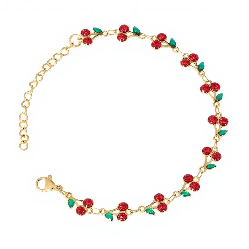 Glossy  Cherry Bracelet