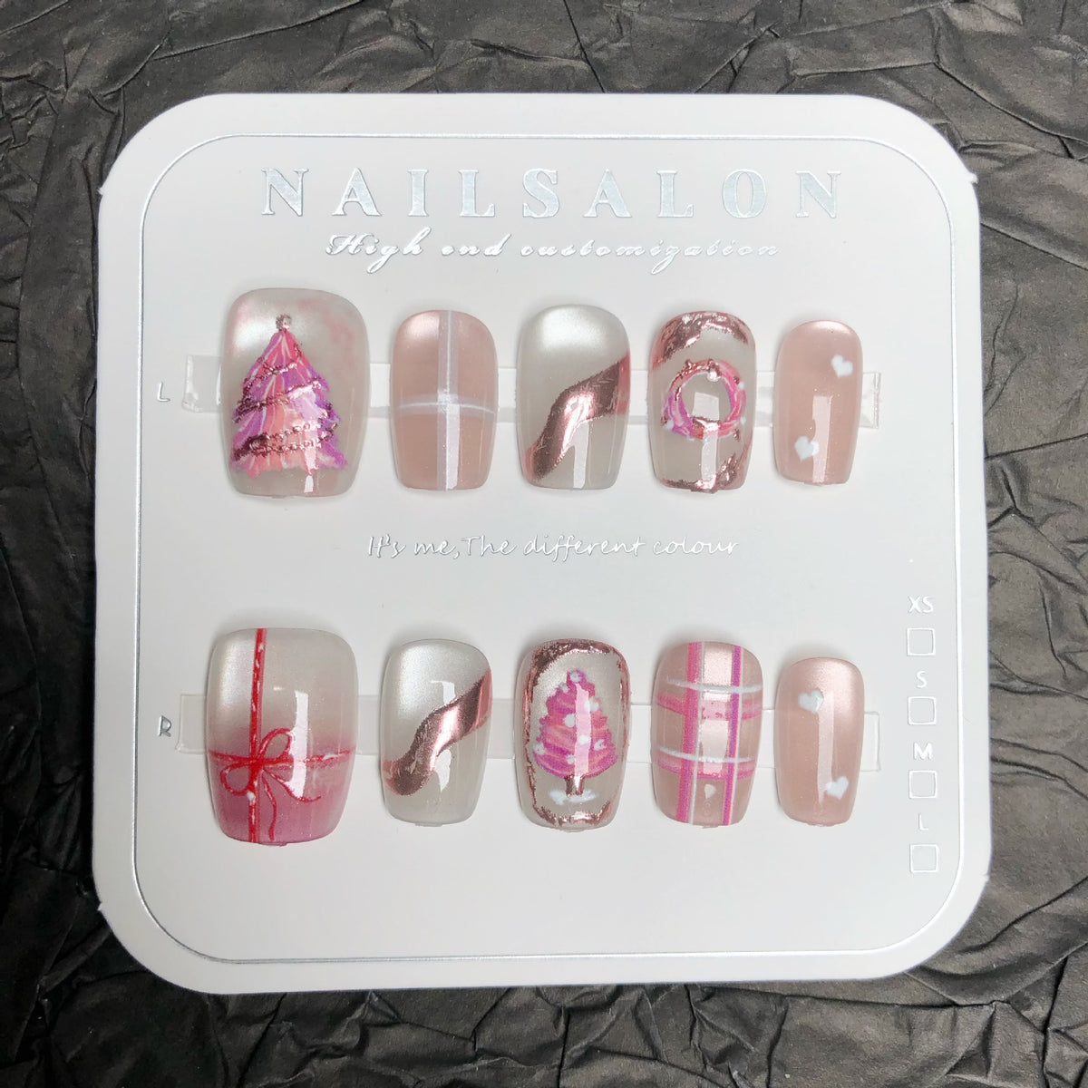 Weihnachts-Lebkuchenmann Süßigkeiten-Sterne zum Aufkleben (Press-on Nails)