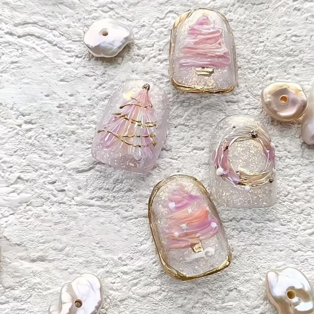 Weihnachts-Lebkuchenmann Süßigkeiten-Sterne zum Aufkleben (Press-on Nails)