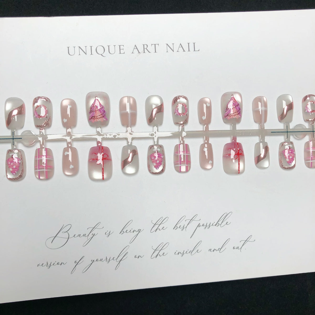 Weihnachts-Lebkuchenmann Süßigkeiten-Sterne zum Aufkleben (Press-on Nails)