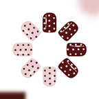 Aufklebbare Nägel mit Schleife und Diamanten