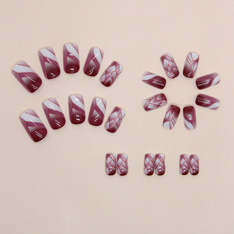 Weihnachts-Lebkuchenmann Süßigkeiten-Sterne zum Aufkleben (Press-on Nails)