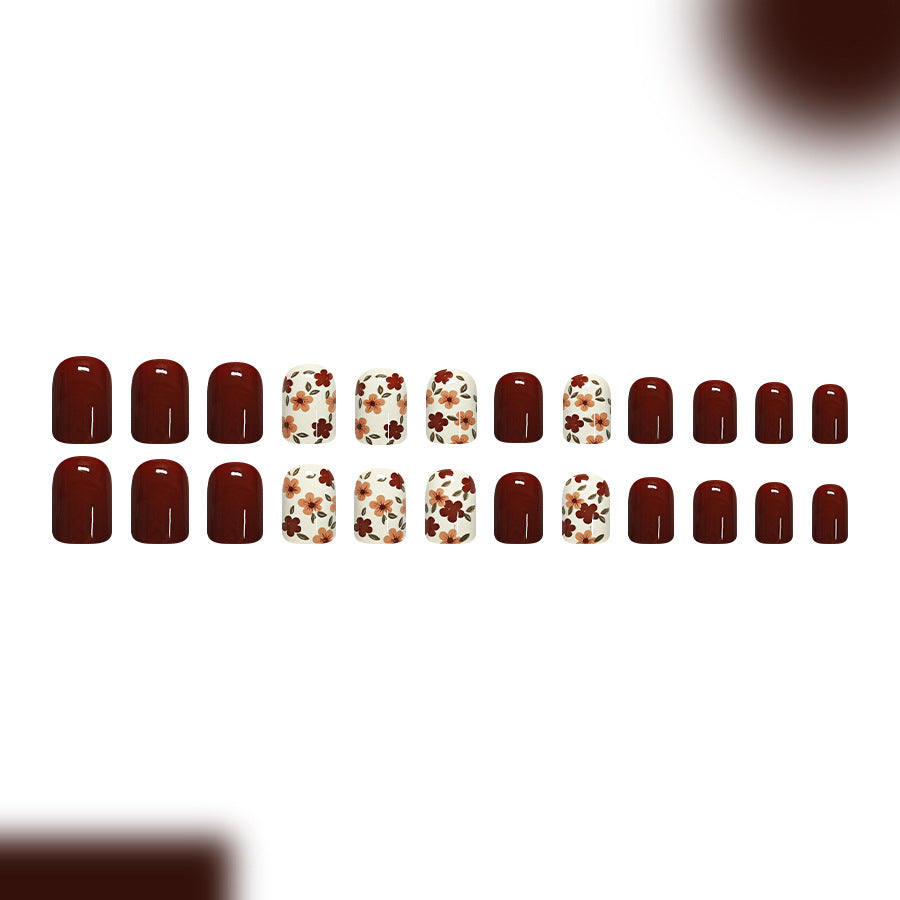 Aufklebbare Nägel mit Schleife und Diamanten