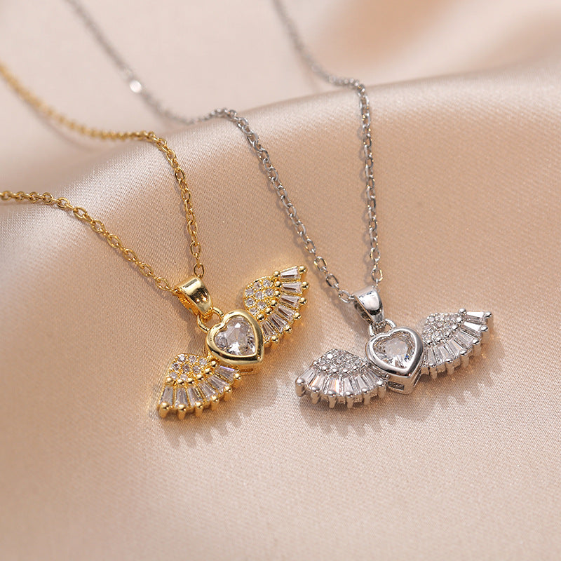 Dreamy Angel Love Zircon necklace