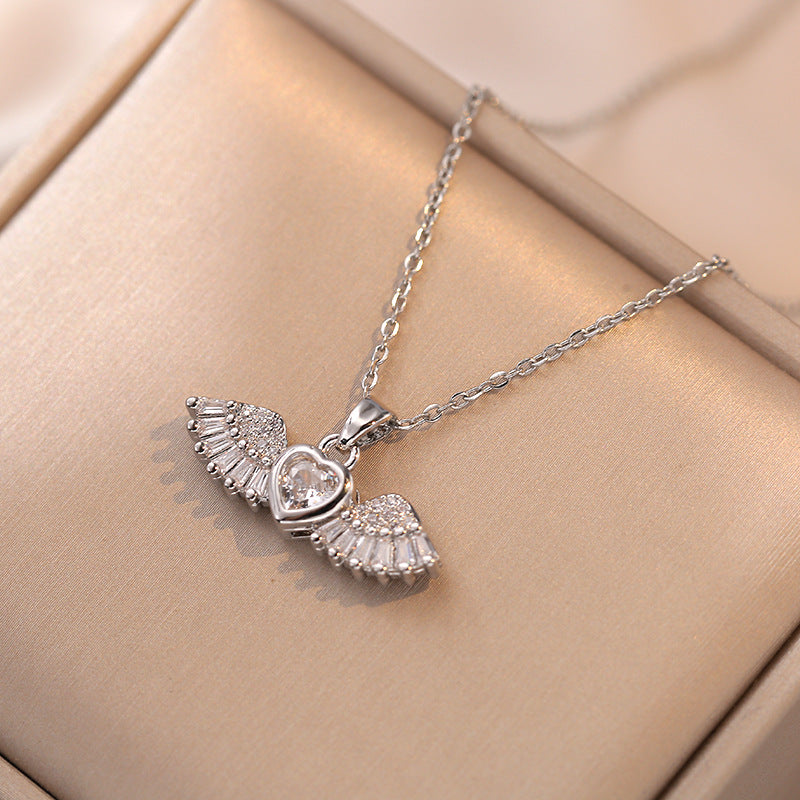 Dreamy Angel Love Zircon necklace