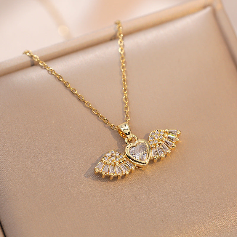 Dreamy Angel Love Zircon necklace