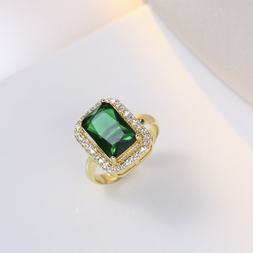 Elegant Zirconia Adjustable Ring - fit for any size