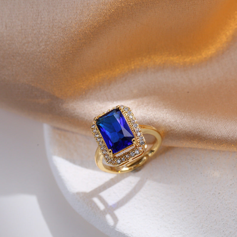 Elegant Zirconia Adjustable Ring - fit for any size