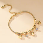 Elegant heart-shaped zircon Bracelet