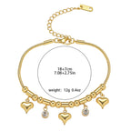 Elegant heart-shaped zircon Bracelet
