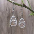 Epoxy resin dandelion dried flower earrings