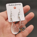 Epoxy resin dandelion dried flower earrings