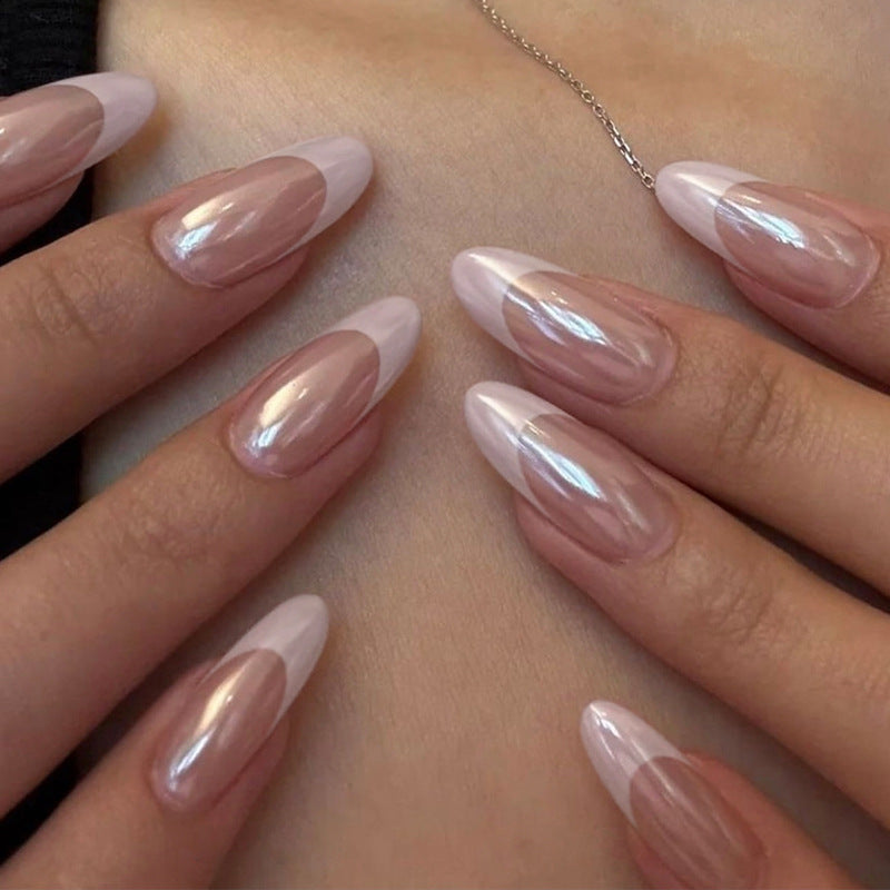 Explosive French Pink Short Almond Press-on-Nägel