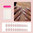 Explosive French Pink Short Almond Press-on-Nägel