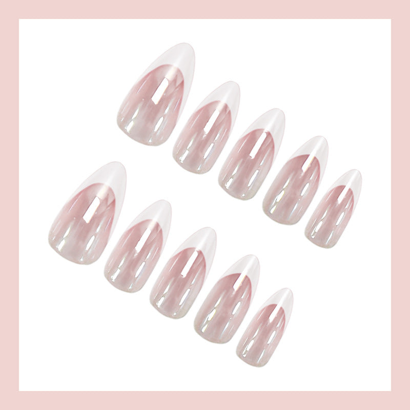 Explosive French Pink Short Almond Press-on-Nägel
