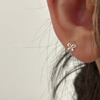 Exquisite bow ear buckles earrings