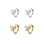 Exquisite bow ear buckles earrings