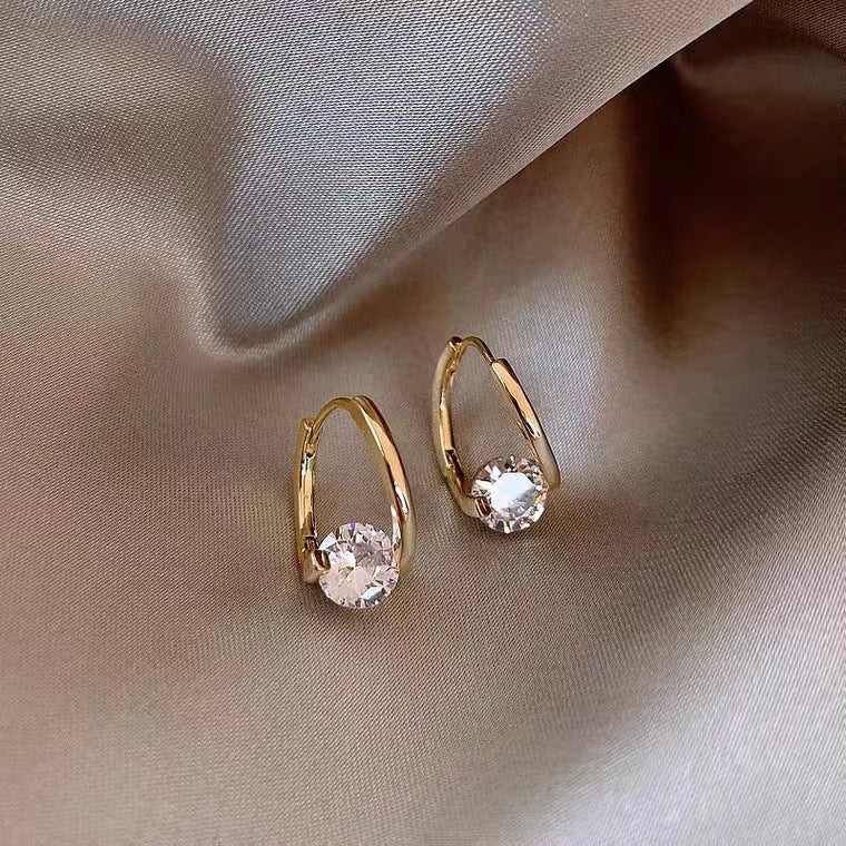 Exquisite zircon earrings