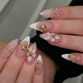 Fairy Pearl Ice Flower French press on nails