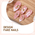 Fairy Pearl Ice Flower French press on nails
