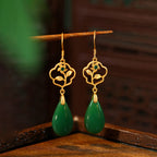 Flower blooming prosperity Water Drop earrings