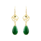 Flower blooming prosperity Water Drop earrings