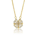 Four-leaf flower zircon Necklace