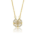Four-leaf flower zircon Necklace