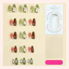 Gilt flower dots press on nails