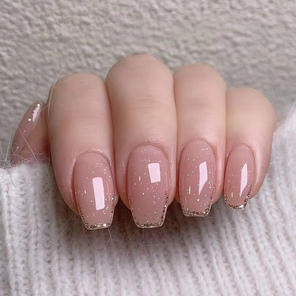 Glitter french press on nails