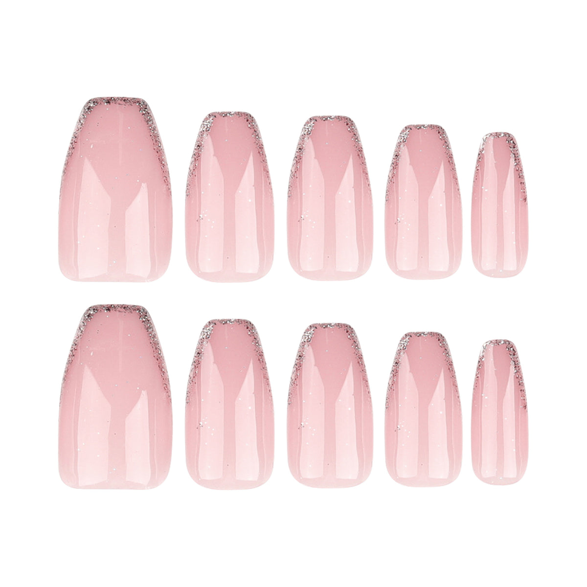 Glitter french press on nails