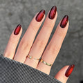 Gothic-rote Farbverlauf-Press-on-Nägel