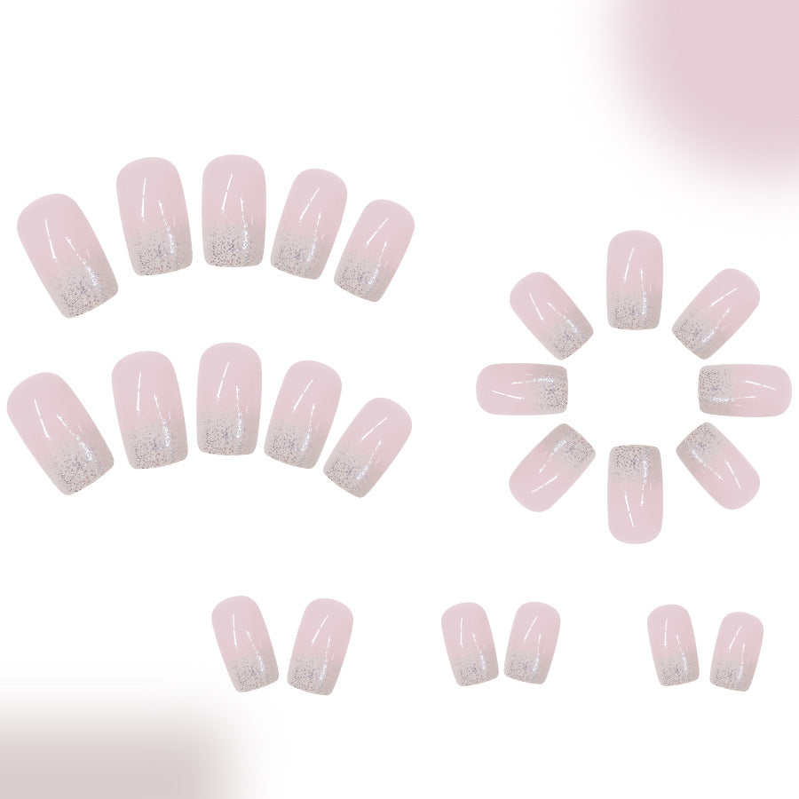 Aufklebbare Nägel mit Schleife und Diamanten