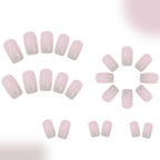 Aufklebbare Nägel mit Schleife und Diamanten