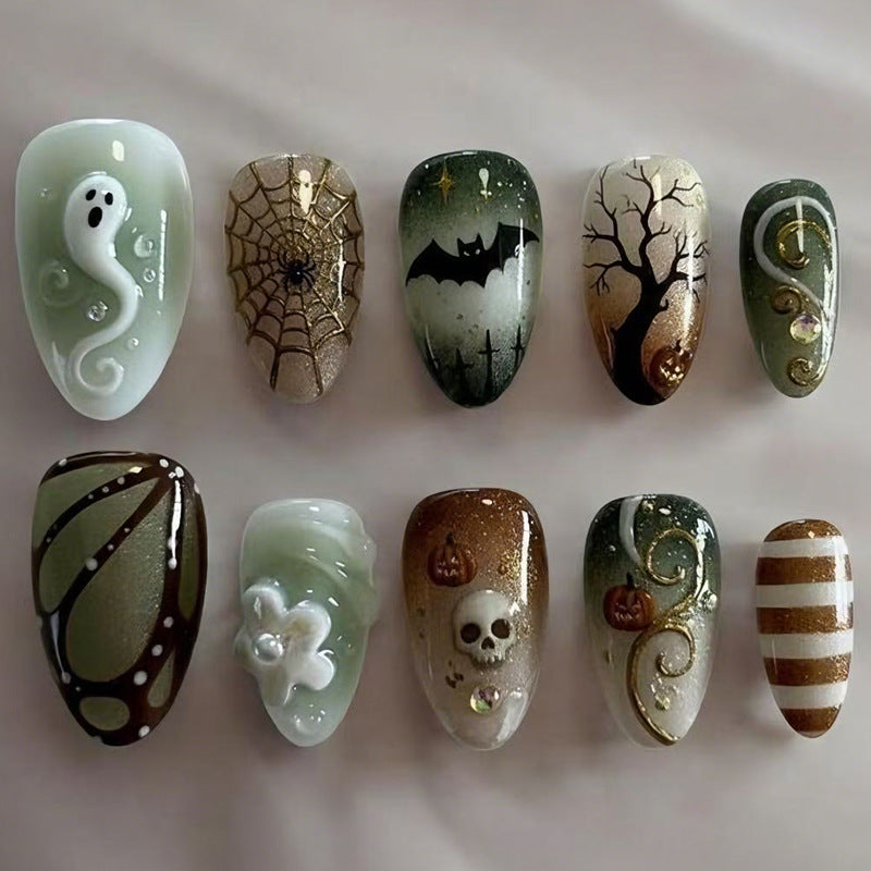 Lustige 3D-Geister-Klebenaegel für Halloween