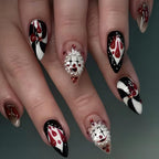 Halloween circus clown press on nails