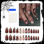 Halloween circus clown press on nails