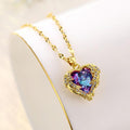 Heart of the Ocean crystal pendant necklace